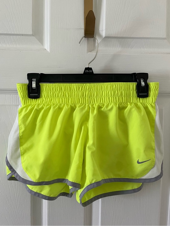 Nike Pants - Nike Women's Neon Yellow Athletic Running Shorts with Gray Trim